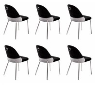 6X StüHle Stil Modern Farbe Schwarz Neu Esszimmer Praktisch Bequem