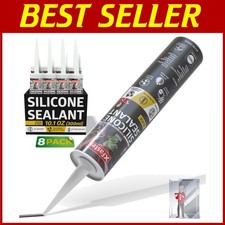 Industrial-Grade Black Silicone Sealant 8-Pack