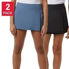 32 Degrees 2-Pack Everyday Skort Girls Medium 10/12 Wrap Front Elastic Band