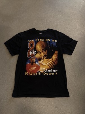 Vintage 2Pac All Eyez On Me Bootleg T-Shirt Black Size XL