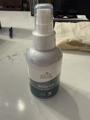 Pregnancy Skin Saver! Organic Earth Mama Belly Oil, 4oz. Light Herbal Oil