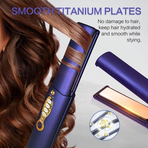Cordless Hair Straighteners 5000 mAh Long Range Titanium Portable Flat Iron Wire - Picture 2 of 6