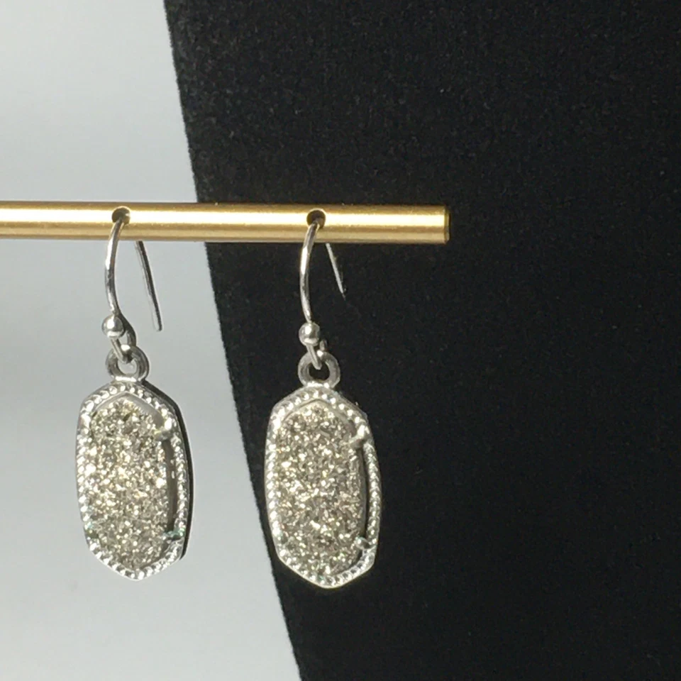 Kendra Scott Lee Drop Earrings Silver Tone - Image 4 of 4