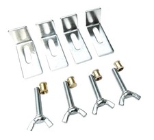4 PCS Undermount Sink Clip Kit Heavy Duty Kitchen Bathroom Basin Brackets