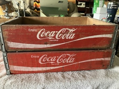 2 Vintage Coca Cola Wooden Flats