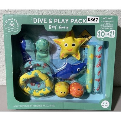 Coconut Grove Dive & Play Pack Reef Gang Pool Water Games Toys Diving Skills NEW