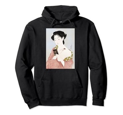 Vintage Japanese geisha new print Ukiyo -e -e -printed kimono Parkerfrom JP