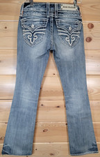 Rock Revival Jeans Bootcut Women Size 26 Blue Studded NWOT
