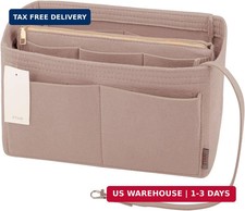 ZTUJO Purse Organizer Insert, Felt Bag Organizer with Metal Zipper, Handbag To