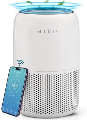 MIKO MA-04WBN Air Purifier for Bedroom - White (Open Box)