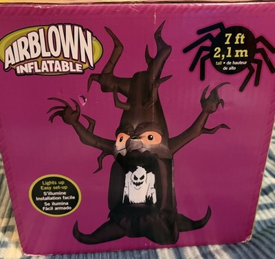 Airblown Inflatable Halloween Haunted Tree 7 Ft Light Up Yard Decor