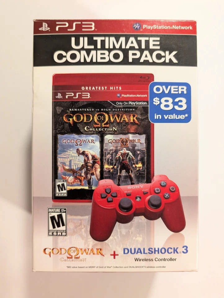 Ultimate Combo Pack God Of War - Origins + Deep Red Controller (PS3) Sealed RARE - Image 2 of 4