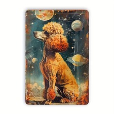 Vintage Brown Poodle Tin Metal Signs Home D cor 8x12 Durable Iron Wall Art for