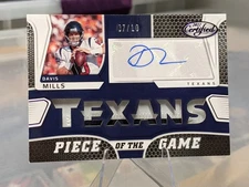 Davis Mills 2022 Certified Patch Auto /10 Piece Of The Game Purple