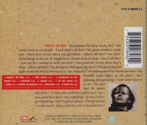 Herbert Grönemeyer What's All This (CD) - Image 2 of 2