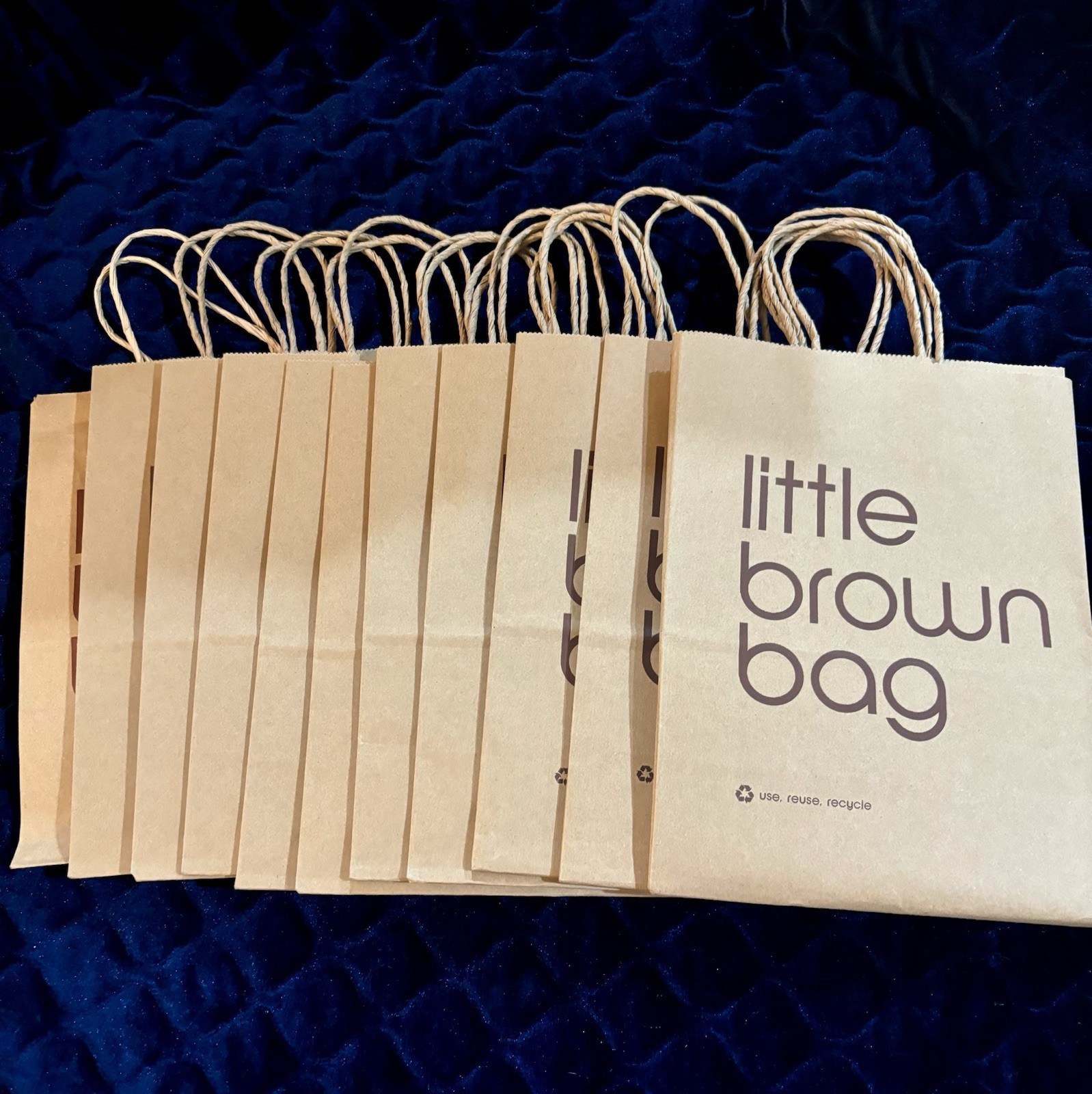 New Lot Of 3 BLOOMINGDALE'S Little Brown Tote SHOPPING Paper GIFT BAGs W/Tissue