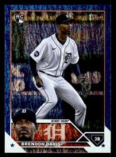 Brendon Davis 2023 Topps Blue Foilboard RC #/999 #494 Detroit Tigers ESE