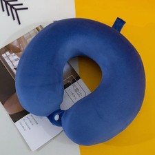 Memory Foam U Shaped Travel Sleep Pillow Head Back Neck Support Cushion Blue