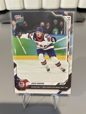 2026 Topps Now Jack Hughes Card #18 Golden Goal Team USA Winter Olympics