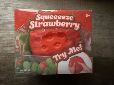 Squeeeeze Strawberry Large Fidget Squeeze Toy ASMR Stress Relief NEW Crazy Fun