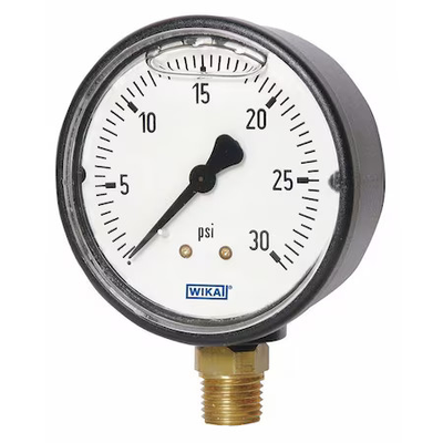 #ad Wika 113.13.25.30.L Commercial Pressure Gauge 0 To 30 Psi 2 1 2 In Dial 1 4 $22.25