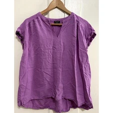 Splendid Women's V-Neck Line Blend Top Purple Size XXL