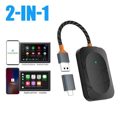 Wireless CarPlay Adapter Dongle USB/C For Apple iOS 10+ Low Latency Accessories