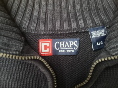 CHAPS HALFZIP FEINSTRICK JACKE L BY RALPH LAUREN BLAU