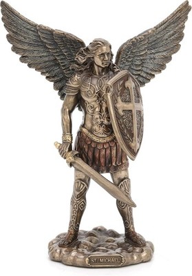 Veronese Design 7 3/4'' Archangel Saint Michael Sword and Shield Resin Sculpture