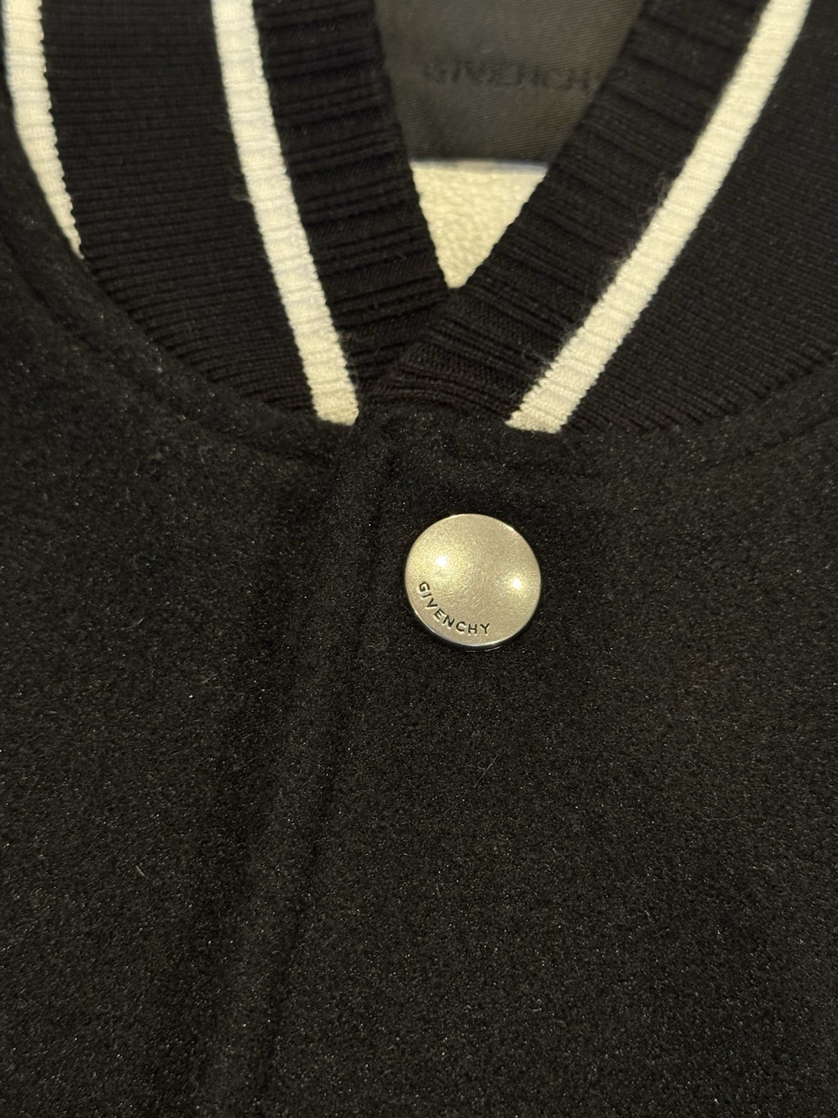 Authentic Givenchy Wool Leather VarsityBomber Jac… - image 9