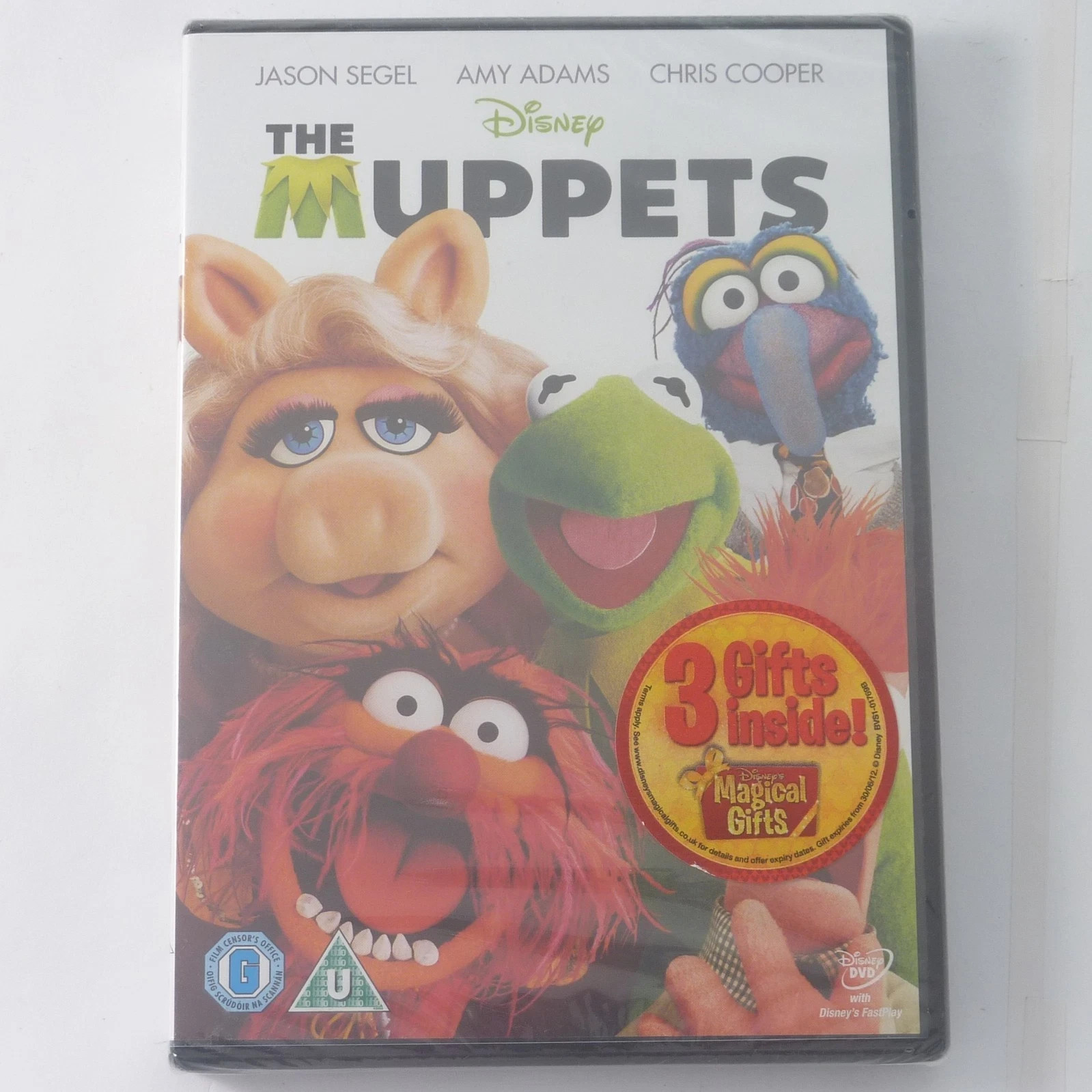 Sealed Copy DVD : The Muppets  Kermit Miss Piggy Fozzie Bear Gonzo WITH 3 GIFTS