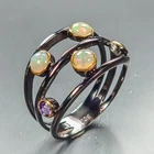 Handmade ring Natural Opal Ring 925 Sterling Silver Size 6.75 /R467435