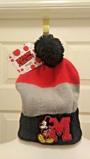 Disney Collection Mickey Mouse Red Gray Black Stripe Kids /Youth NWT