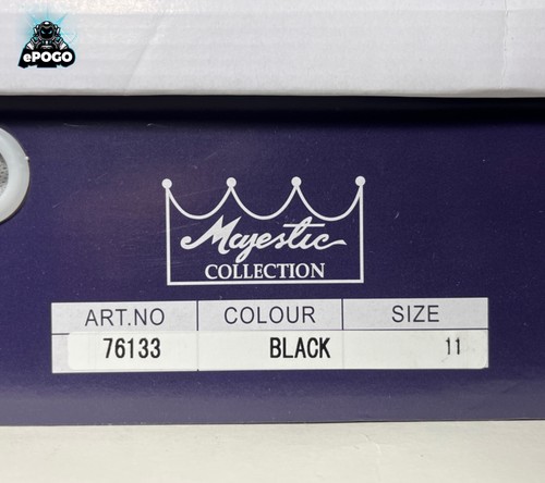 NEW Majestic Collection Black Leather Dress Shoes Side Zip Size 11 SHIPPED TODAY - Picture 7 of 8