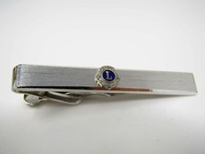 Lions International Tie Clip Bar for Men Vintage Jewelry Silver Tone