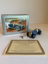 Schylling Speedway Racer Classic Wind-Up Tin Car Driver Blue Original BOX