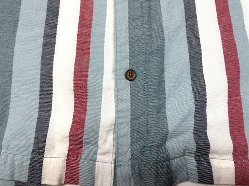 Ben Sherman Mens Button Front Short Sleeve Cotton Stripe Shirt Small S - Picture 3 of 4