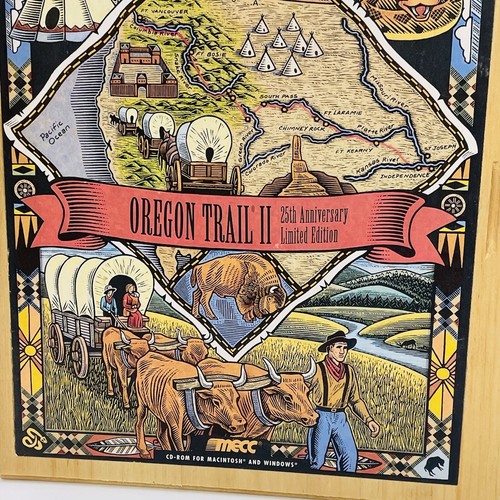 Caja de madera Oregon Trail II 25 aniversario EDICIÓN LIMITADA PC/MAC vintage 1996 - Imagen 14 de 22