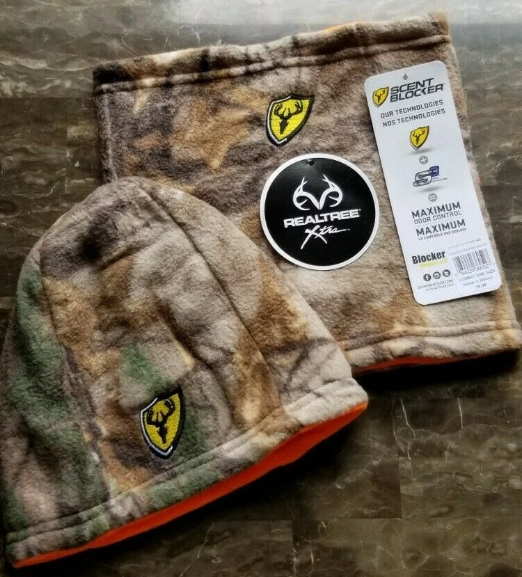NEW RealTree Xtra Blaze Fleece Beanie & Gaiter Camo Winter Face Mask Hat Neck - Image 2 of 4