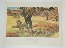 Remington Sportsmen's Ruffed Grouse Lithograph Fine Print USA
