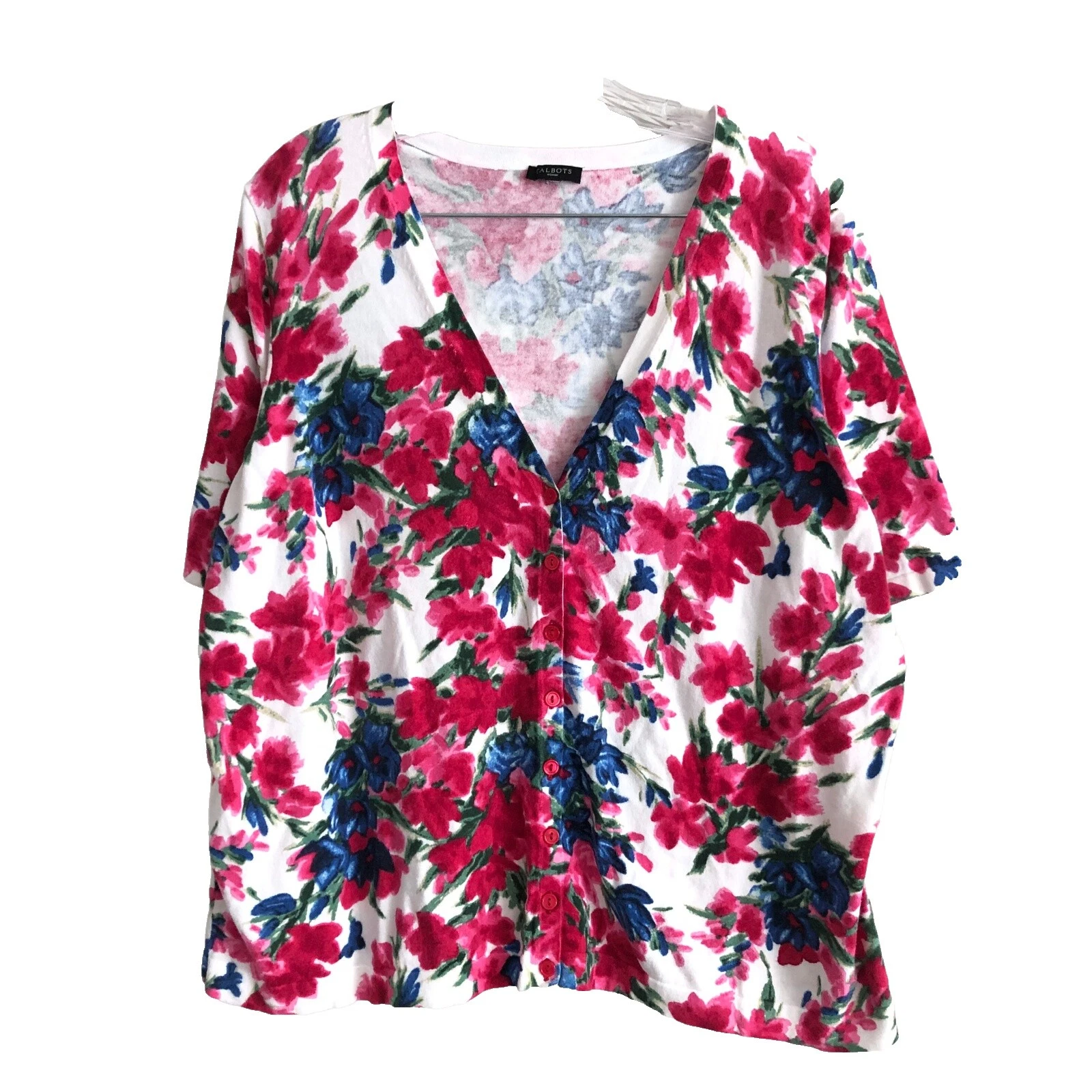 Talbots Floral Plus Size Sweaters Cardigan for Women