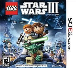 LEGO Star Wars III: The Clone Wars (Nintendo 3DS, 2011) with case and manual