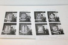 TWO VINTAGE GILBERT INDUSTRIES STAINED GLASS WINDOW PROMOTIONAL PICTURES 