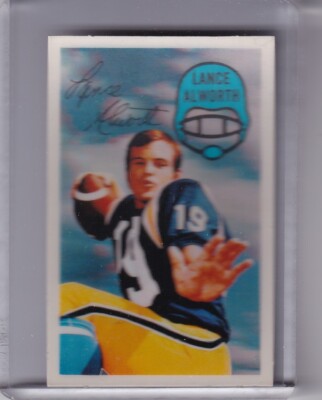 1970 KELLOGGS #40 LANCE ALWORTH SAN DIEGO CHARGERS HOF 5143