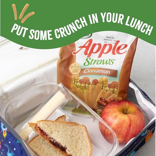 Sensible Portions Apple Straws Cinnamon Flavor Gluten Free 24 Pack 1 Ounce - Picture 6 of 9