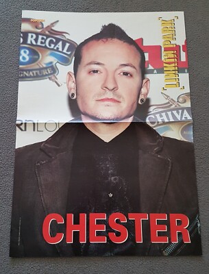 Rare Chester Bennington (Linkin Park)/Simple Plan original double paged poster