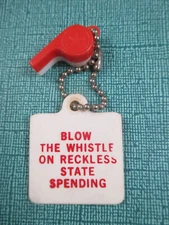 Blow The Whistle On Reckless State Spending Mc Corkel Williams Keychain Key Ring