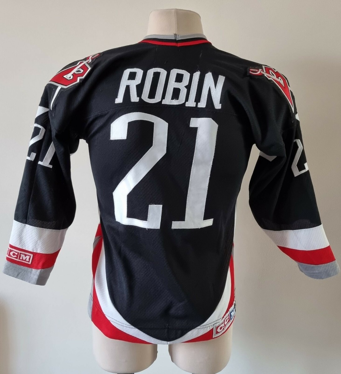 Buffalo Sabres Home NHL Hockey CCM vintage Jersey #21 Robin