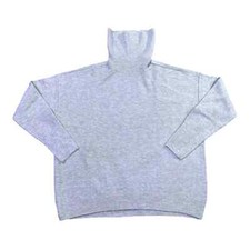 Vince Camuto Women's Long Sleeve Tight Knit Turtleneck Sweater Blue Heather XXL