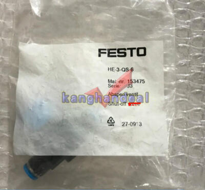 1PC New FESTO HE-3-QS-6 153475 globe valve